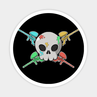 Paintball crew Jolly Roger pirate flag (no caption) Magnet